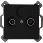 KOPP Televisie/Radio Coax Wandcontactdoos Mat Zwart - Ideaal, Verzenden