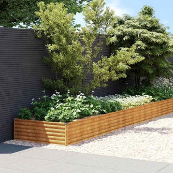 vidaXL Plantenbak verhoogd 960x100x36 cm cortenstaal, Verzenden, Nieuw