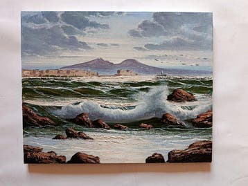 Bruno Di Giulio (1943) - Mareggiata a Napoli