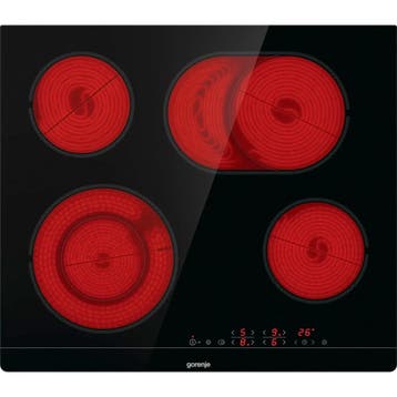 Gorenje Ect643bscot - Keramische kookplaat - 4 kookzones, Elektronische apparatuur, Ophalen of Verzenden, Nieuw