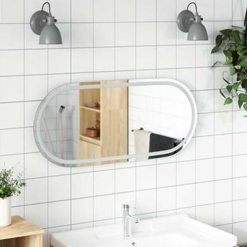 vidaXL LED Badkamerspiegel Transparant 100 x 45 cm gehard, Verzenden, Nieuw