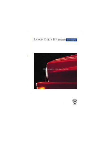 1993 LANCIA DELTA HF INTEGRALE MONTECARLO BROCHURE ENGELS, Ophalen of Verzenden