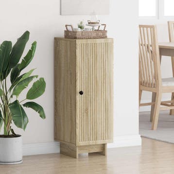 vidaXL Dressoir Sonoma Eiken 33 x 34,5 x 90 cm Bewerkt hout, Huis en Inrichting, Kasten | Dressoirs, Verzenden, Nieuw