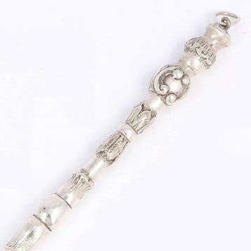Objets de culte juif - Argent 800 - 1960-1970 - Jat / Jad