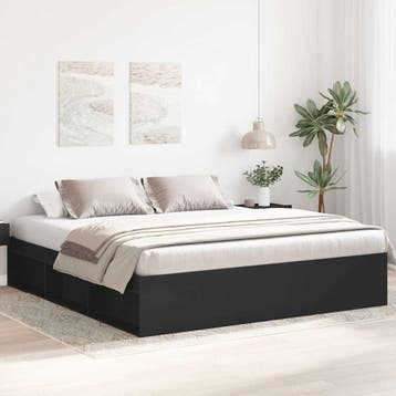 vidaXL Bedframe zwart 200x200 cm, Verzenden