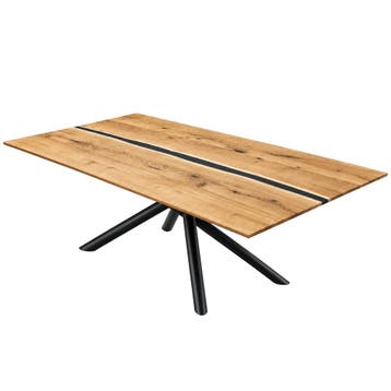 bert plantagie Eettafel Maas Epoxy - Ongebruikt, Verzenden, Zo goed als nieuw, Eikenhout, 200 cm of meer