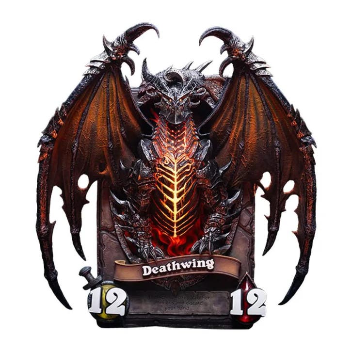 Hearthstone 3D Art Frame Statue Deathwing 34 cm, Collections, Cinéma & Télévision, Enlèvement ou Envoi
