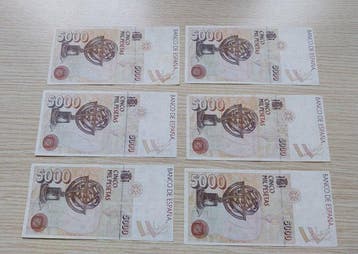 Spanje. - 6 x 5000 Pesetas - 1992 - Pick 165 (Zonder, Postzegels en Munten