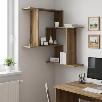vidaXL Wandplank Artisanaal eiken 67 x 67 x 87 cm Bewerkt, Verzenden