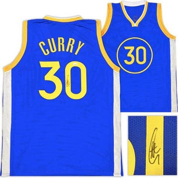 NBA - Stephen Curry - Autograph - Blauw op maat gemaakt, Nieuw