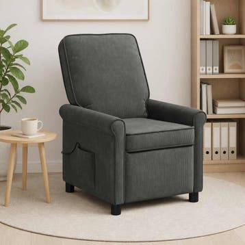 vidaXL Massage-relaxfauteuil Donkergrijs 69 x 95 x 101 cm, Verzenden, Nieuw
