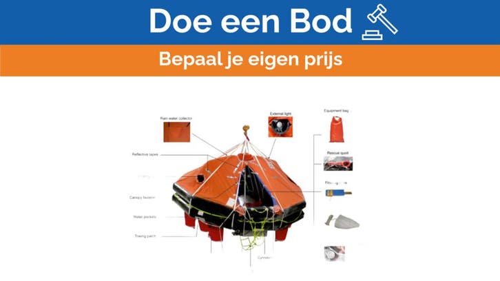 Bieden: Zodiac XTREM 10 person SOLAS certified inflatable l, Watersport en Boten, Bootonderdelen, Ophalen of Verzenden