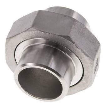 Union Connecteur droit 33.7mm Extrémité à souder Acier, Verzenden