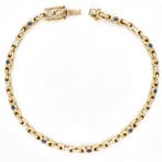 Armband - 18 karaat Geel goud Saffier - Diamant, Nieuw