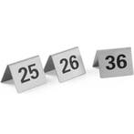 Tafelnummers | RVS | 25 t/m 36 | 12 Stuks | 50x35x40(h)mm, Verzenden, Nieuw in verpakking