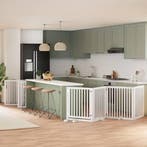 vidaXL Hondenhek inklapbaar met deur 10 panelen 800cm, Verzenden, Nieuw