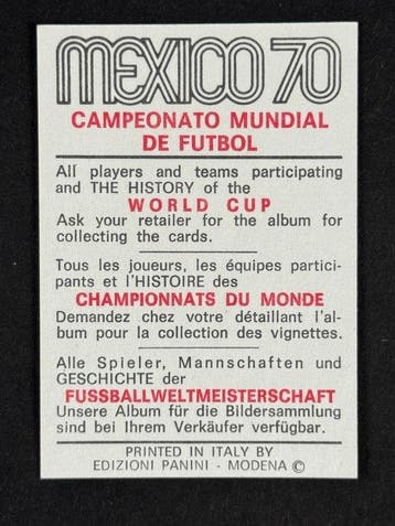 1970 Panini World Cup Mexico 70 - Italia: Giorgio Puia - 1, Nieuw
