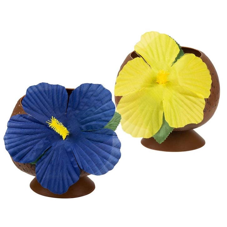 Kokosnoot Beker Hawaii Plastic 10cm, Hobby en Vrije tijd, Feestartikelen, Nieuw, Verzenden