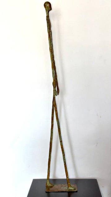 Abdoulaye Derme - sculptuur, “Lhomme silencieux” - 78.5 cm