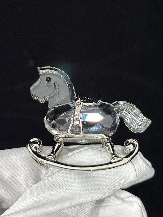 Swarovski - Beeld, Rocking Horse, Silver - 626866 - 37 mm -, Antiquités & Art, Curiosités & Brocante