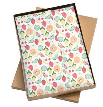 5 Vellen Vloeipapier Fruit zomer (Inpakpapier), Diversen, Cadeaupapier, Verzenden, Nieuw
