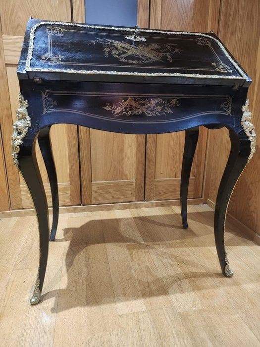 Bureau - Hout, Goud - FrenchBonheur-duJour, Antiquités & Art, Curiosités & Brocante