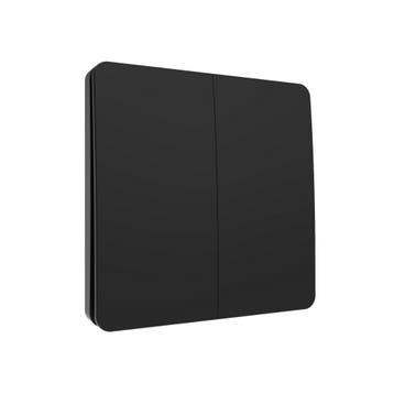 Draadloze Wandschakelaar (Kinetisch) Schakelaar Zwart 2-Voud, Verzenden