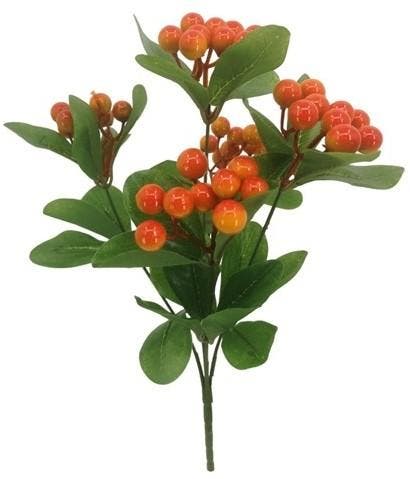 Bessentak Oranje Kunstbloem 32 cm per stuk, Maison & Meubles, Accessoires pour la Maison | Plantes & Fleurs artificielles