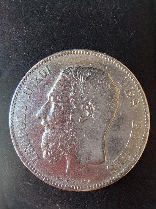 België. Leopold II. 5 Francs 1869 (Zonder minimumprijs), Postzegels en Munten, Munten | Nederland