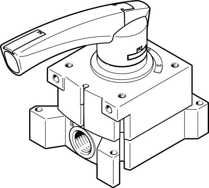 Festo 4/3 Vanne À Levier Pressurisé G1/8 600L/Min - 3488216, Doe-het-zelf en Bouw, Gereedschap | Overige machines, Verzenden
