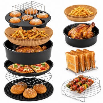 Airfryer Accessoires Complete Set - Ø 20 CM - 8 delig, Electroménager, Verzenden