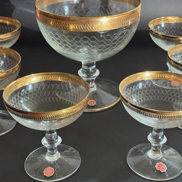 Empoli/Tuscani - Champagneglas (7) - Kristal - met een grote