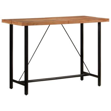 vidaXL Bartafel 150x70x107 cm massief acaciahout en ijzer, Huis en Inrichting, Verzenden, Nieuw