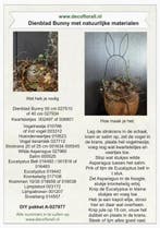 Dienblad bunny met natuurlijke materialen stel zelf je, Huis en Inrichting, Woonaccessoires | Kunstplanten en Kunstbloemen, Nieuw