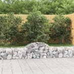 vidaXL Schanskorf gewelfd 200x30x40/60 cm gegalvaniseerd, Tuin en Terras, Verzenden, Nieuw