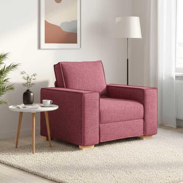 vidaXL Sofa Stoel Wijnrood 100x78x84 cm Stof, Verzenden