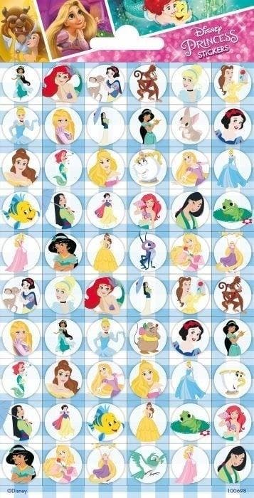 Disney Princess Stickers, Hobby en Vrije tijd, Feestartikelen, Nieuw, Verzenden