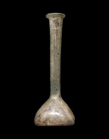 Egyptische romainesla - Groot glazen unguentarium - intense