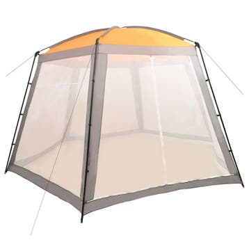 vidaXL Zwembadtent 500x433x250 cm stof grijs, Tuin en Terras, Zwembaden, Verzenden, Nieuw