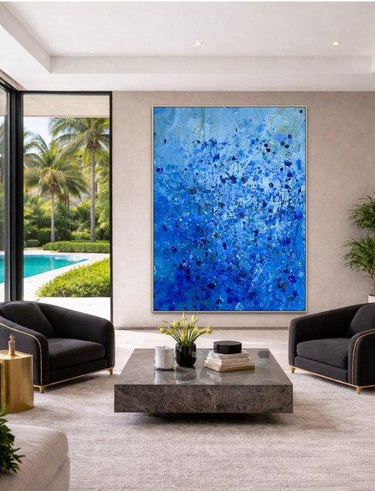 Esty - Oltre il profondo mare XXL, Antiquités & Art, Art | Peinture | Moderne