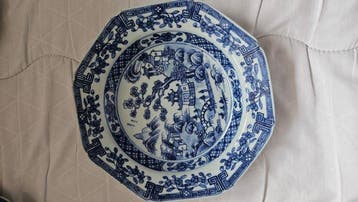Collection of 4 Chinese Blue and White Porcelain Plates -