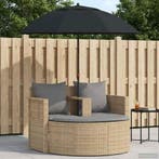 vidaXL Tuin Sofa met kussen 8 pcs Beige en Lichtgrijs poly, Verzenden