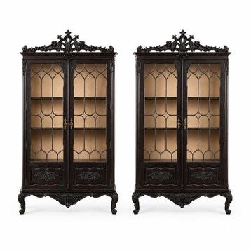 Vitrine (2) - Hout met beits