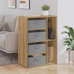 vidaXL Dressoir met lade Artisan Eiken 60 x 33,5 x 84 cm, Verzenden