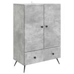 vidaXL Dressoir met lade Betongrijs 66 x 34,5 x 95 cm, Verzenden
