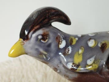 Figuur - Fasan - Porselein, Glazuur, Keramiek