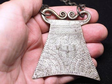 Zilver - Ketting met hanger - Hmong Silver Spirit Lock, Antiek en Kunst