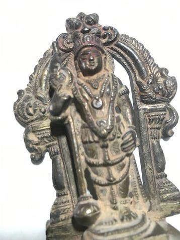 Vishnu temple - Bronze patiné - Inde - 19th century