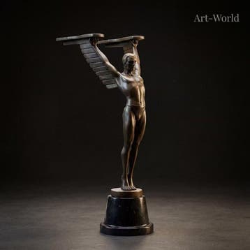 Beeld, Art Deco Sculptuur van Icarus 42.5 cm - 42.5 cm -, Antiquités & Art
