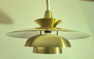 Danish - Vintage - Plafondlamp - hanger - messing, metaal